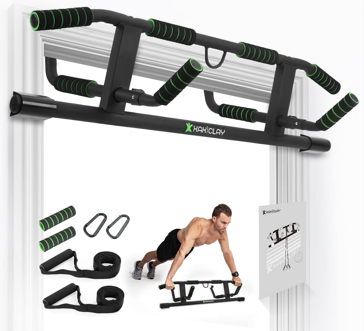 KAKICLAY Multi-Grip Pull Up Bar
