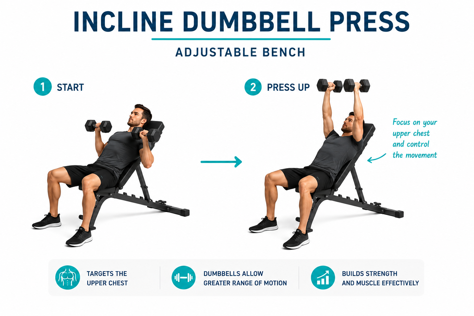 Adjustable Bench - Incline Dumbbell Press
