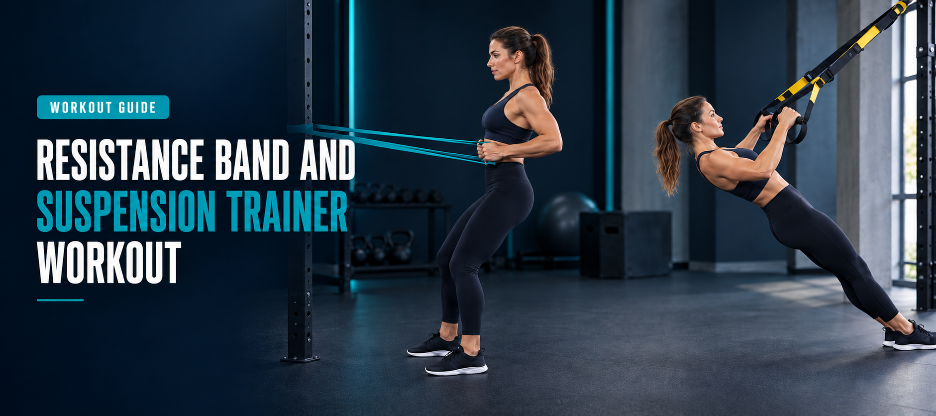 Resistance band and suspension trainer workout